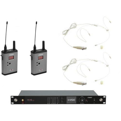 PSSO Set WISE ONE+2x BP+2x náhlavní mikr., 2-kanálový bezdrátový mikrofonní set 518-548 MHz