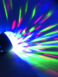 LED Disko žárovka E27, 3x0,5W RGB