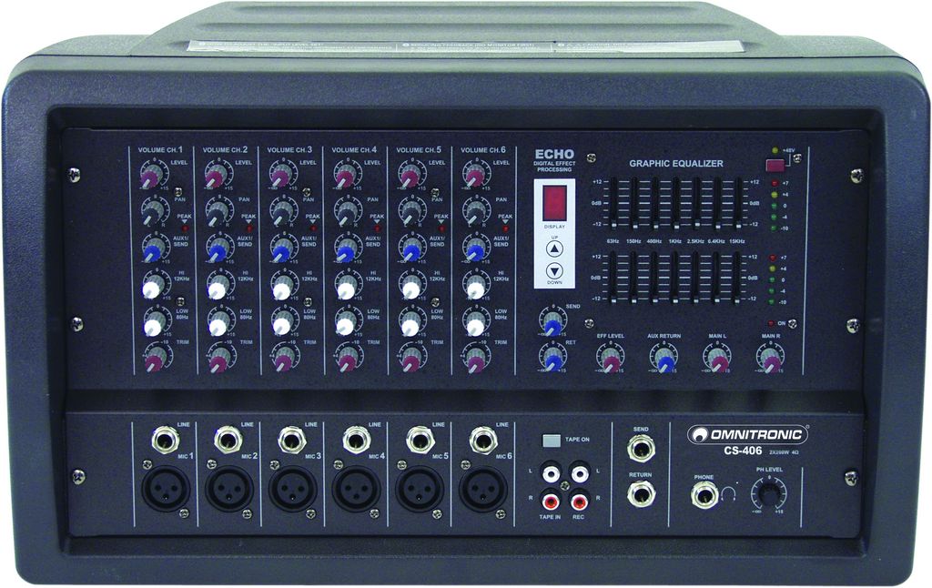 6 kanálový mixážní pult Omnitronic CS-406