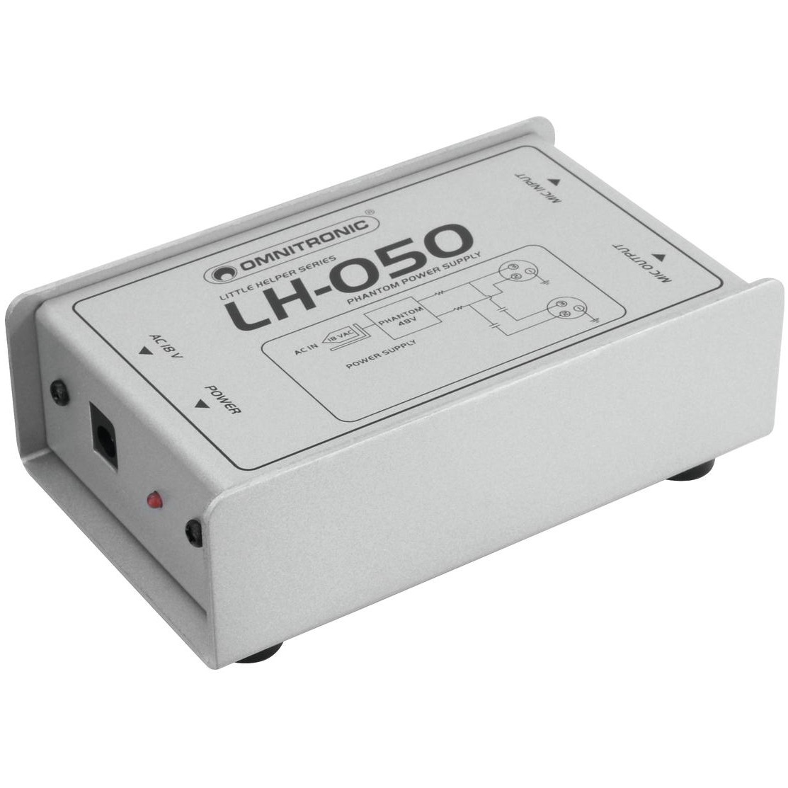 Fantomové napájení pro kondenzátorové mikrofony Omnitronic LH-050