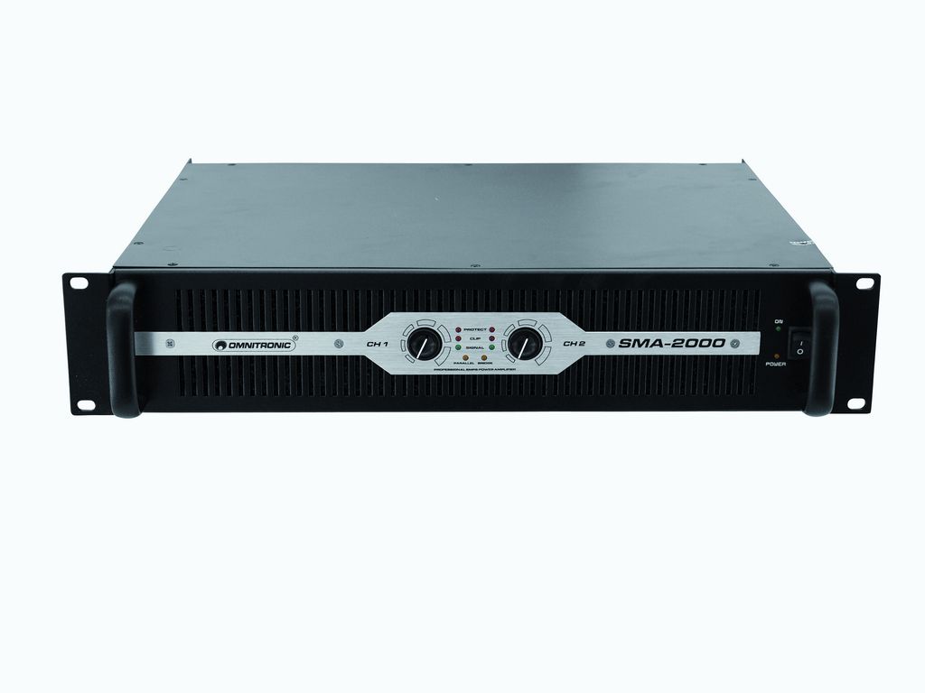 Stereo PA zesilovač s limiterem a SMPS, 2x 1000W / 4 Ohm, 2x 637 W / 8 Ohm
