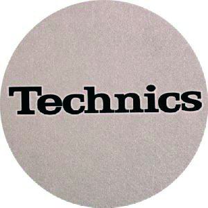 Slipmat Technics Silver - Black logo