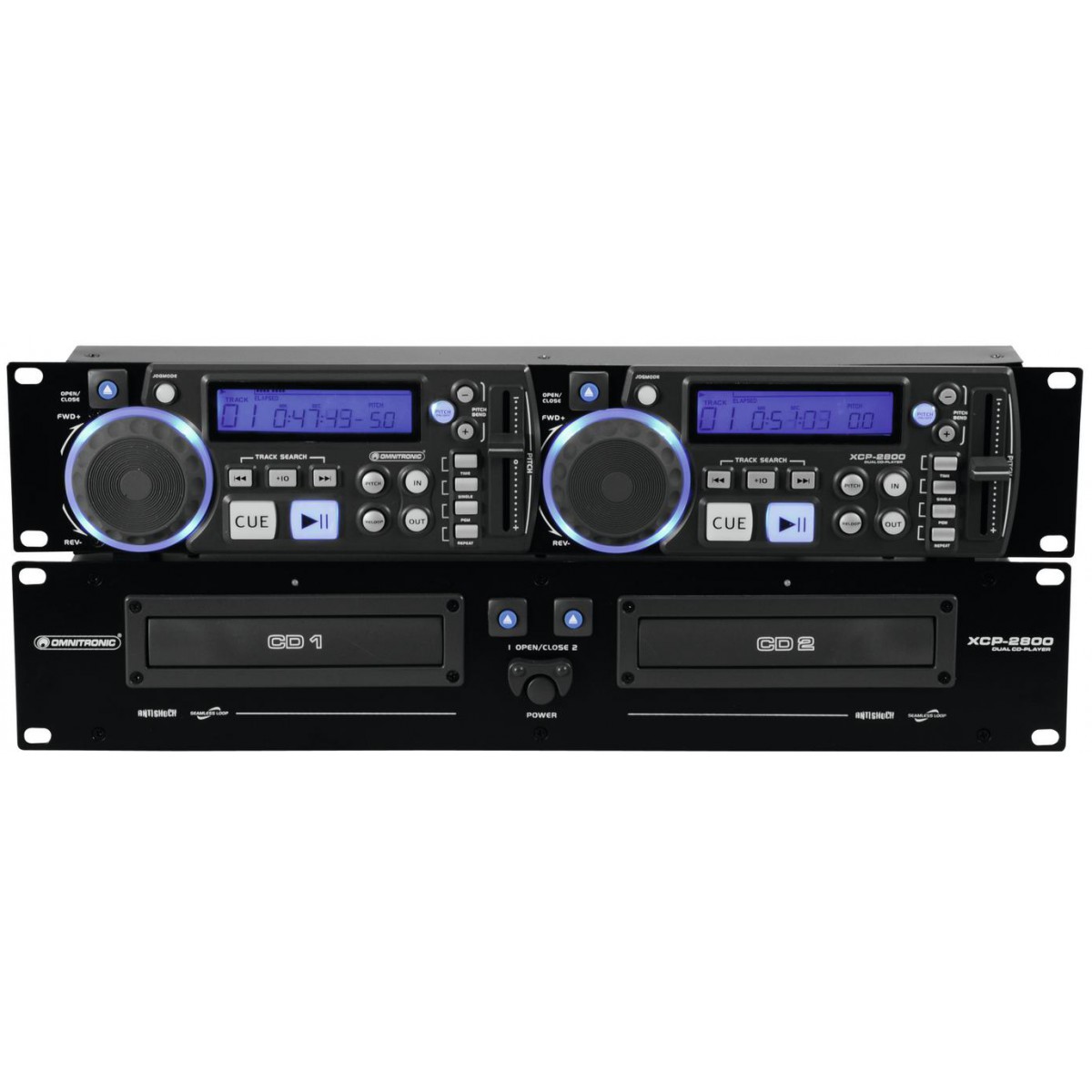 DJ Dvojitý CD přehrávač Omnitronic XCP-2800