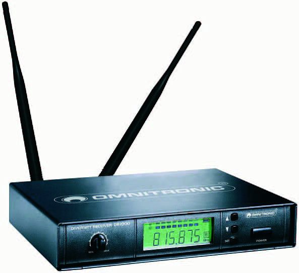 Diverzitní bezdrátový mikrofoní přijímač UHF 719-814 MHz