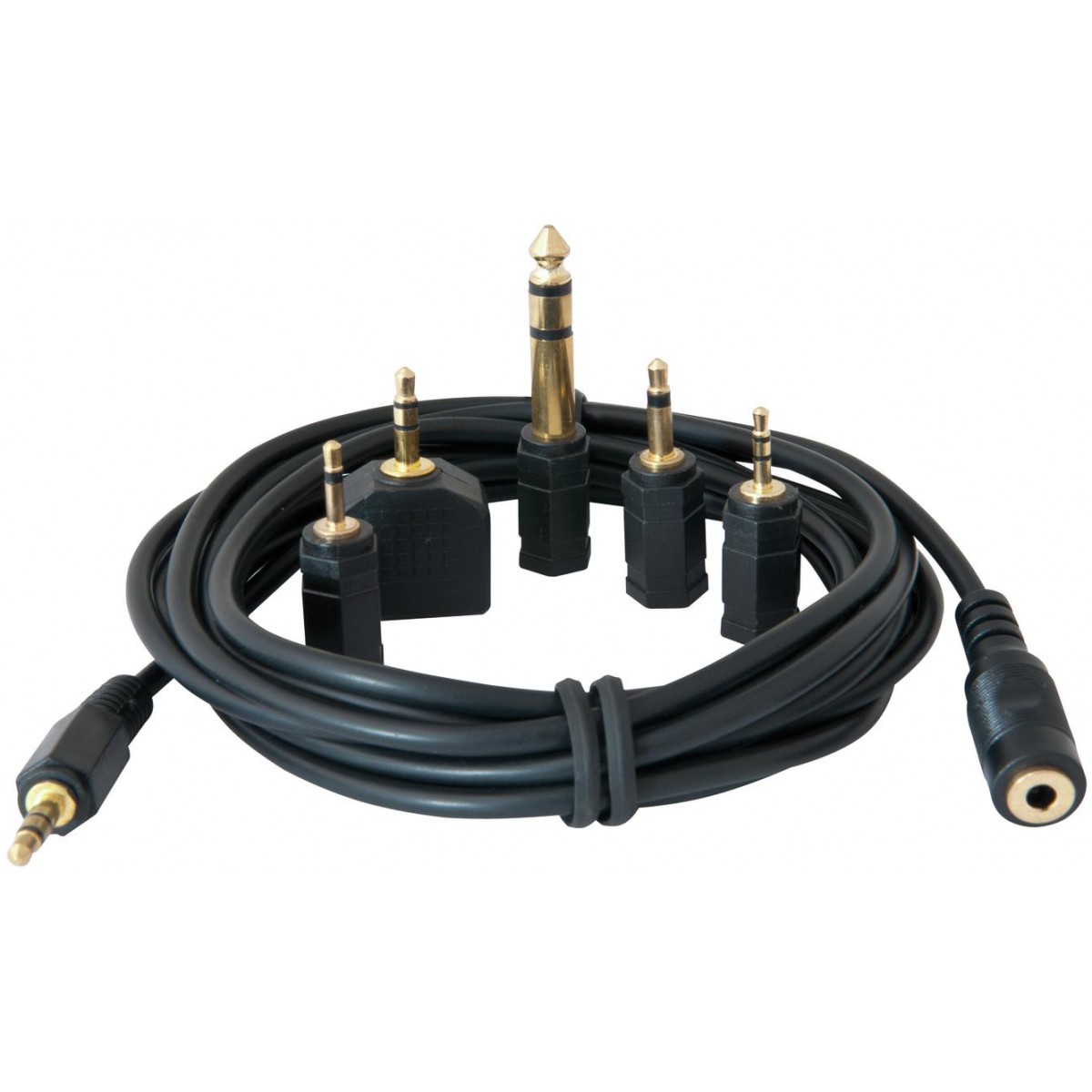 Sluchátkový prodlužovací kabel 3 m + set redukcí