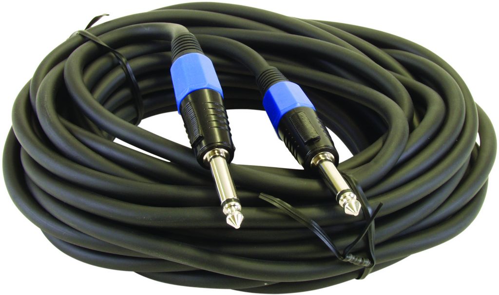Kabel reproduktorový Jack 6,3 - Jack 6,3 mono, 2x 1,5 qmm, 10 m