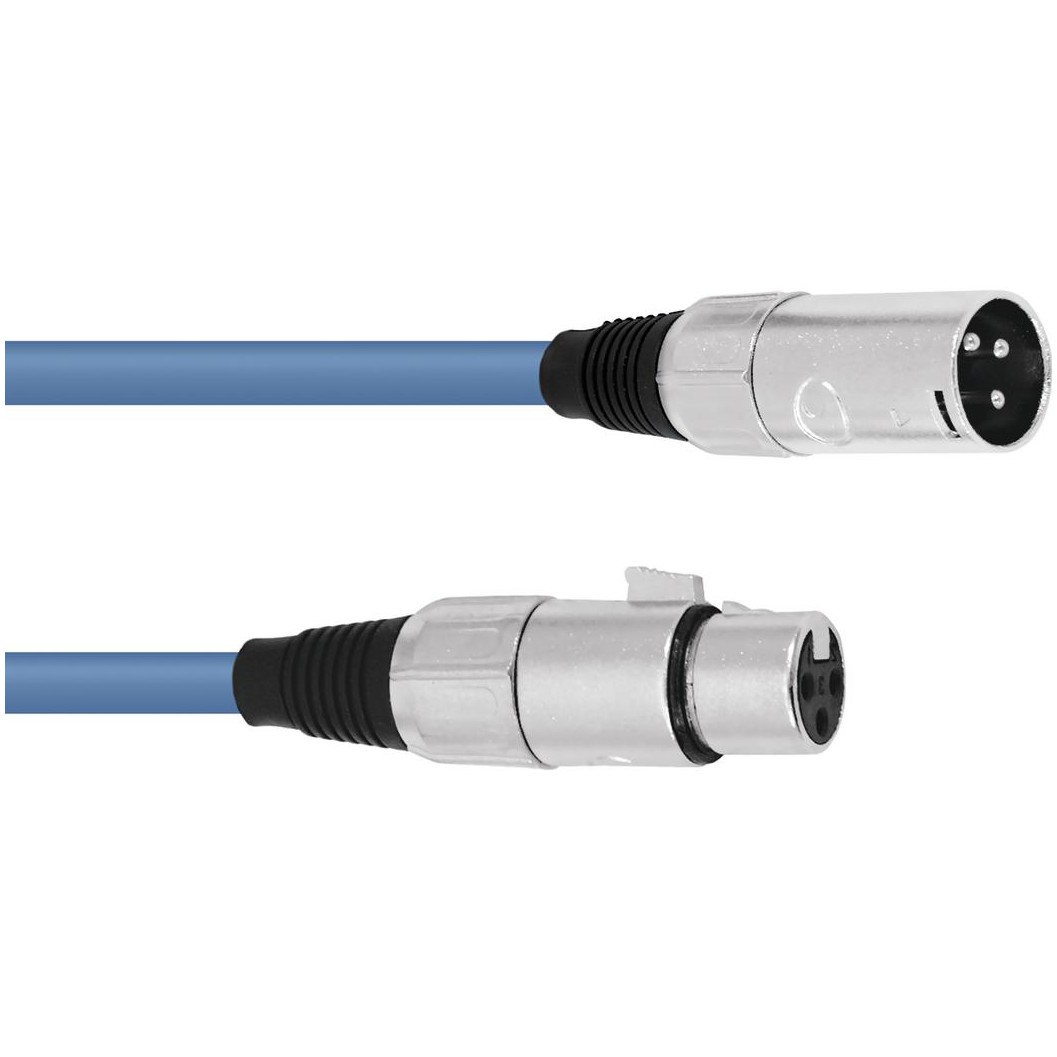 Kabel MC-50 XLR samec - XLR samice, modrý, 5m