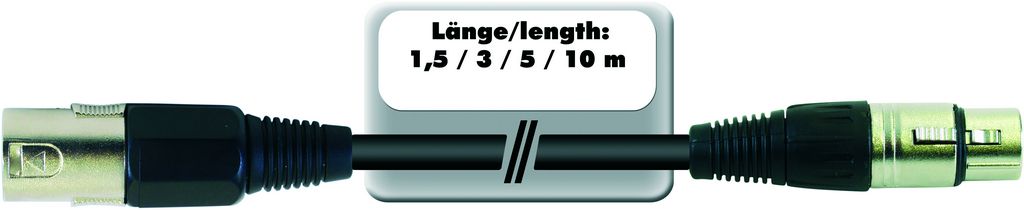 Kabel repro MC-215 XLR samec - XLR samice, 2x 1,5 qmm, 3 m