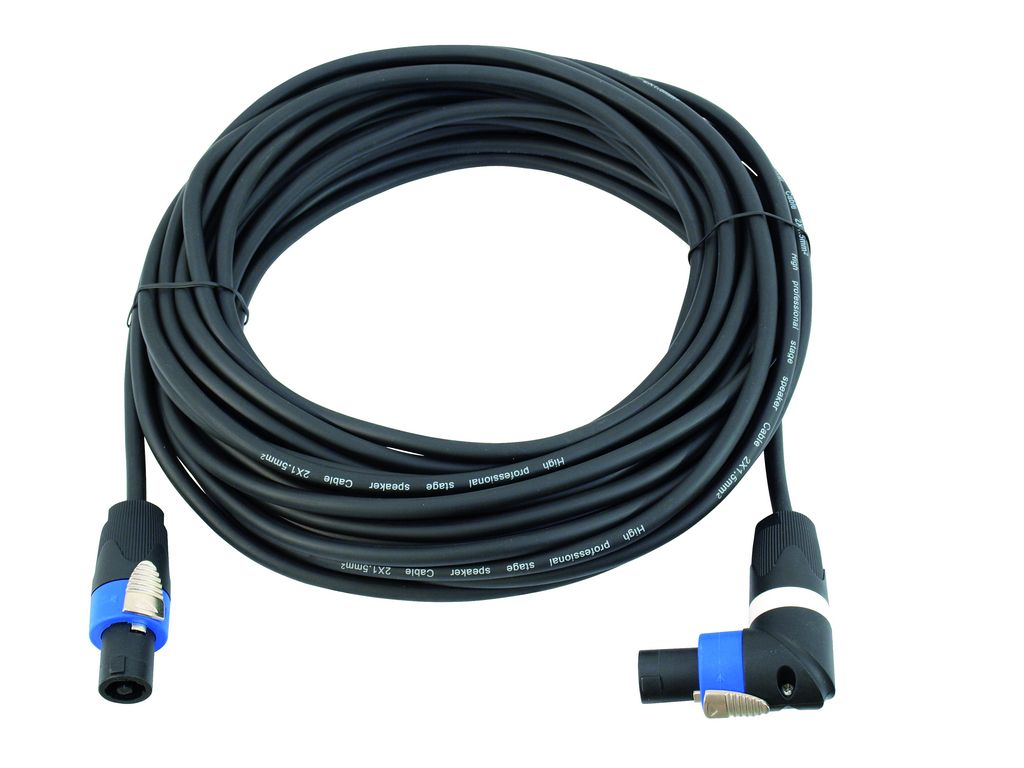 Kabel SPWI-15150 Speakon - Speakon rohový, 2x 1,5qmm, 15 m