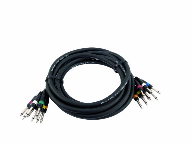 Snake kabel 8x Jack 6,3 - 8x Jack 6,3 mono, 3 m