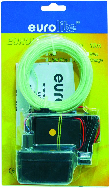 Eurolite neonový provázek 10m, 2mm, světle modrý