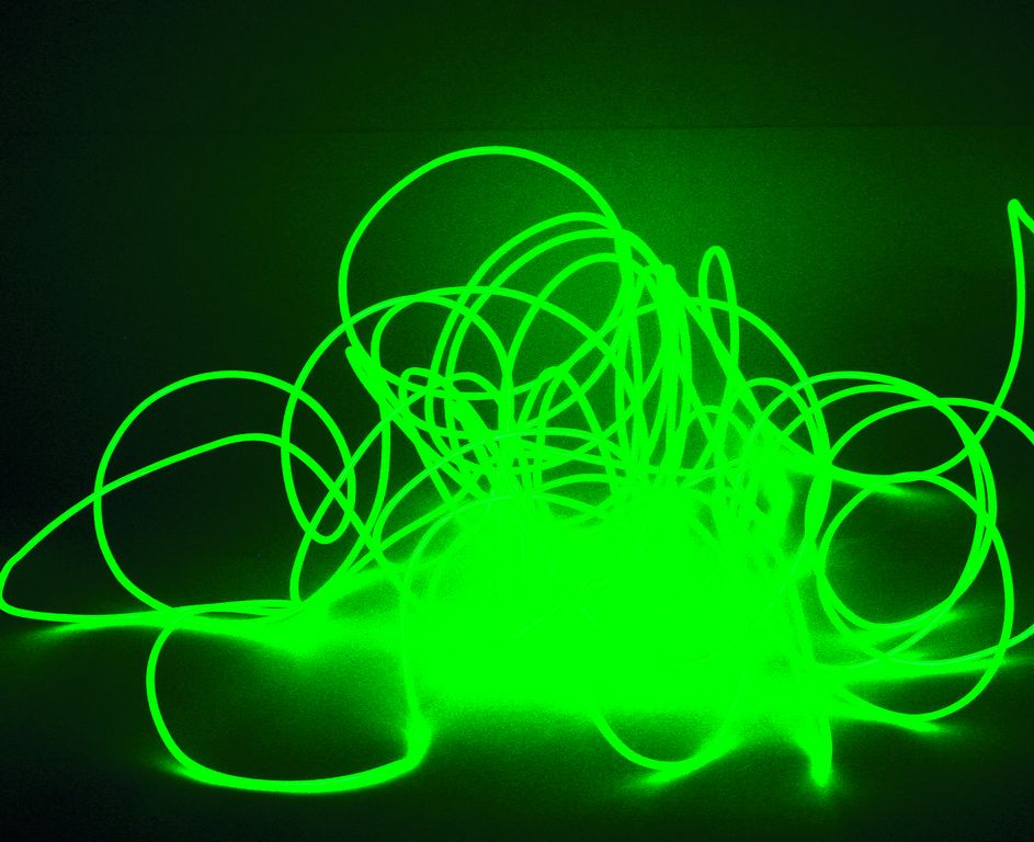 Eurolite neonový provázek 10m, 2mm, zelený