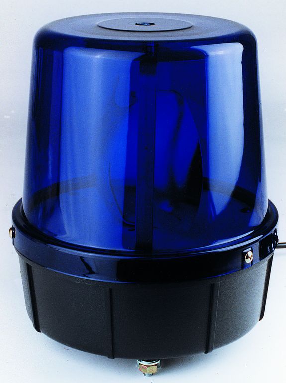 Maják E27, modrý, pro lampu 230V/100W, E27