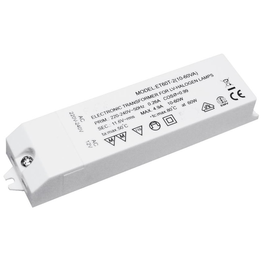 Transformátor 12V / 20-60VA pro halogenové žárovky