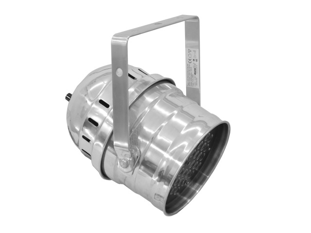 Reflektor LED PAR-64 RGB 36x3W krátký stříbrný