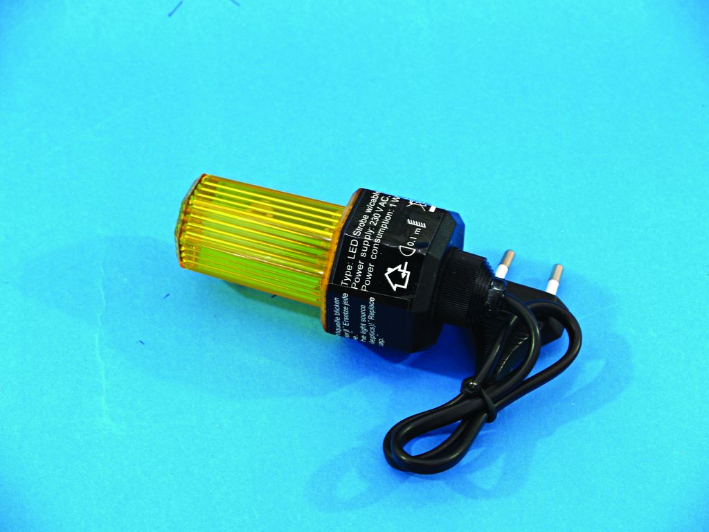 Eurolite LED-Strobe s napájecím kabelem, žlutý
