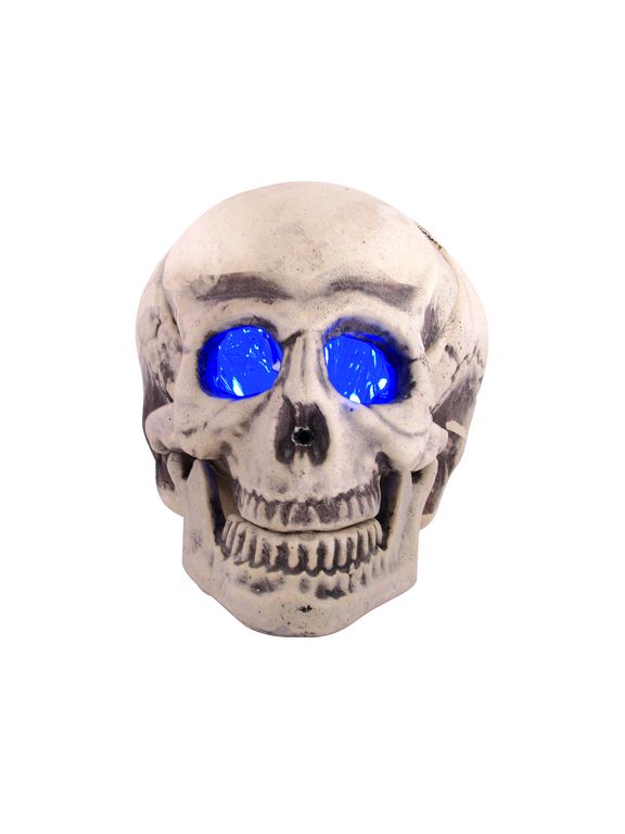 LED lebka, modrá
