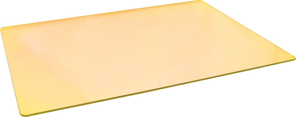 Dichrofiltr 530 x 390 x 4 mm, čirý, zlato-žlutý