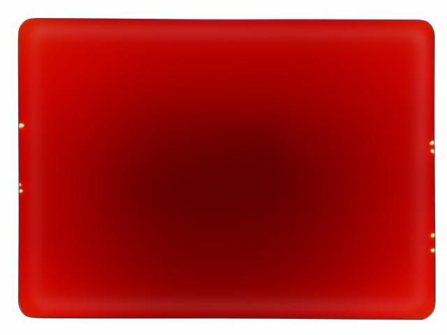 Dichrofiltr 258 x 185 x 3 mm, mléčný, červený
