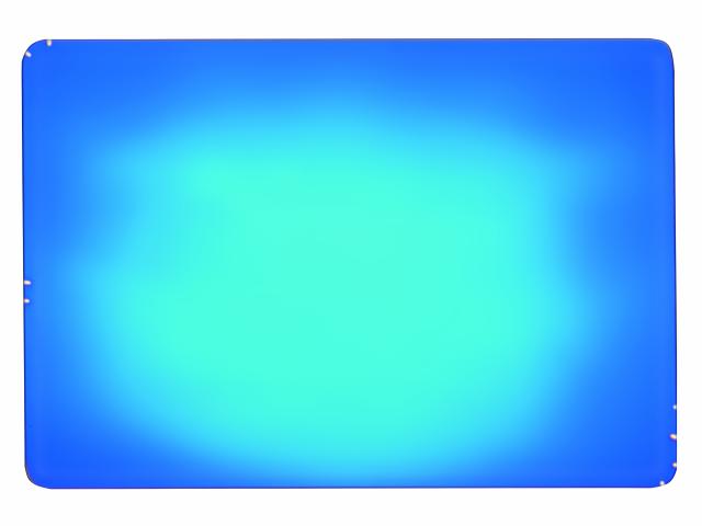 Dichrofiltr 380 x 285 x 3 mm, čirý, světle modrý