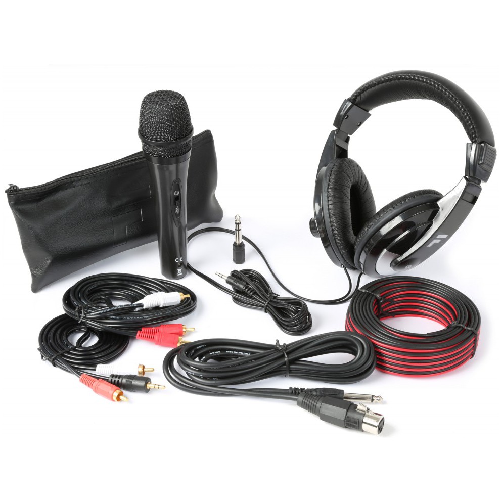 DJ sada s příslušenstvím - Mikrofon, sluchátka a kabely 