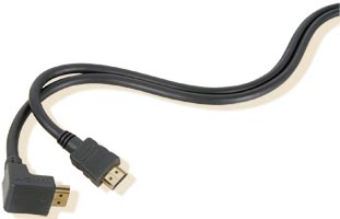 Kabel, pravoúhlý HDMI/rovný HDMI, 1,5 m