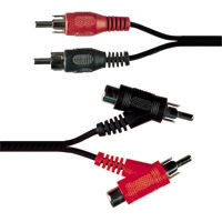 Kabel, 2x RCA zástrčka/2x RCA T-konektor, 1,8 m