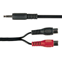 Kabel, 3,5 mm stereo jack zástrčka/2x RCA zásuvka, 0,2 m