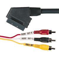 Kabel, Scart/3 x RCA zástrčka, A/V, 1,5 m