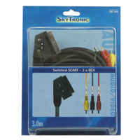 Cable Scart-3RCA Switch 1.5M Blist