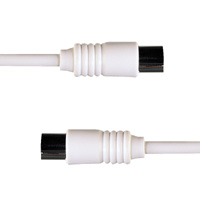 Kabel koaxiální, samec/samice, 10 m, bílý