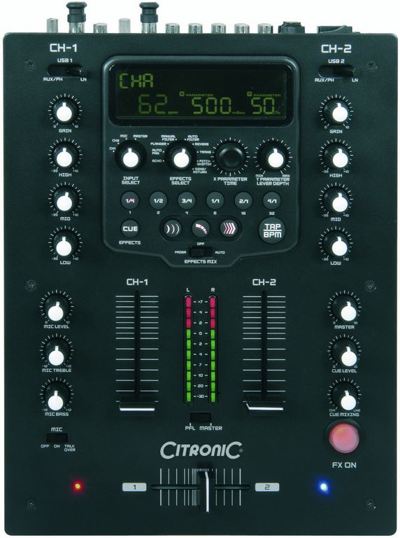 2 kanálový mixážní pult s DSP efekty Citronic REMIX 1 DSP