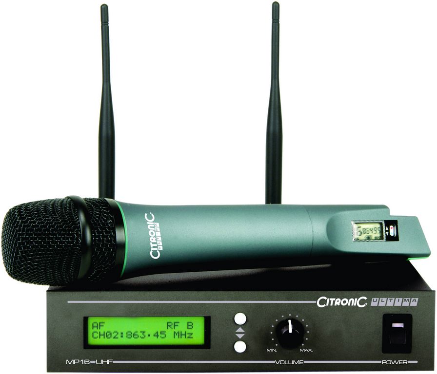 Citronic MP-16, UHF 863-865 MHz bezdrátový mikrofonní set