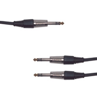 Kabel 6,3 mm stereo jack/2 x 6,3 mono jack, 1,5 m