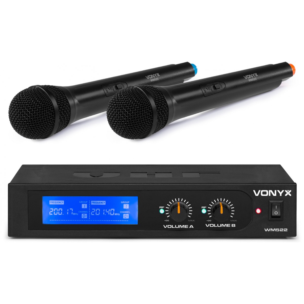 Vonyx WM522, VHF mikrofonní set 2 kanálový, 2x ruční mikrofon