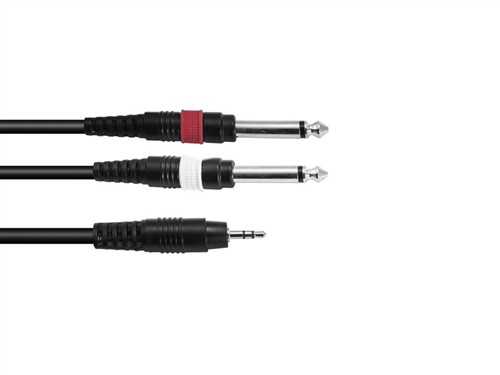 Kabel AC35-30 Jack 3,5 stereo - 2x Jack 6,3 mono, 3 m