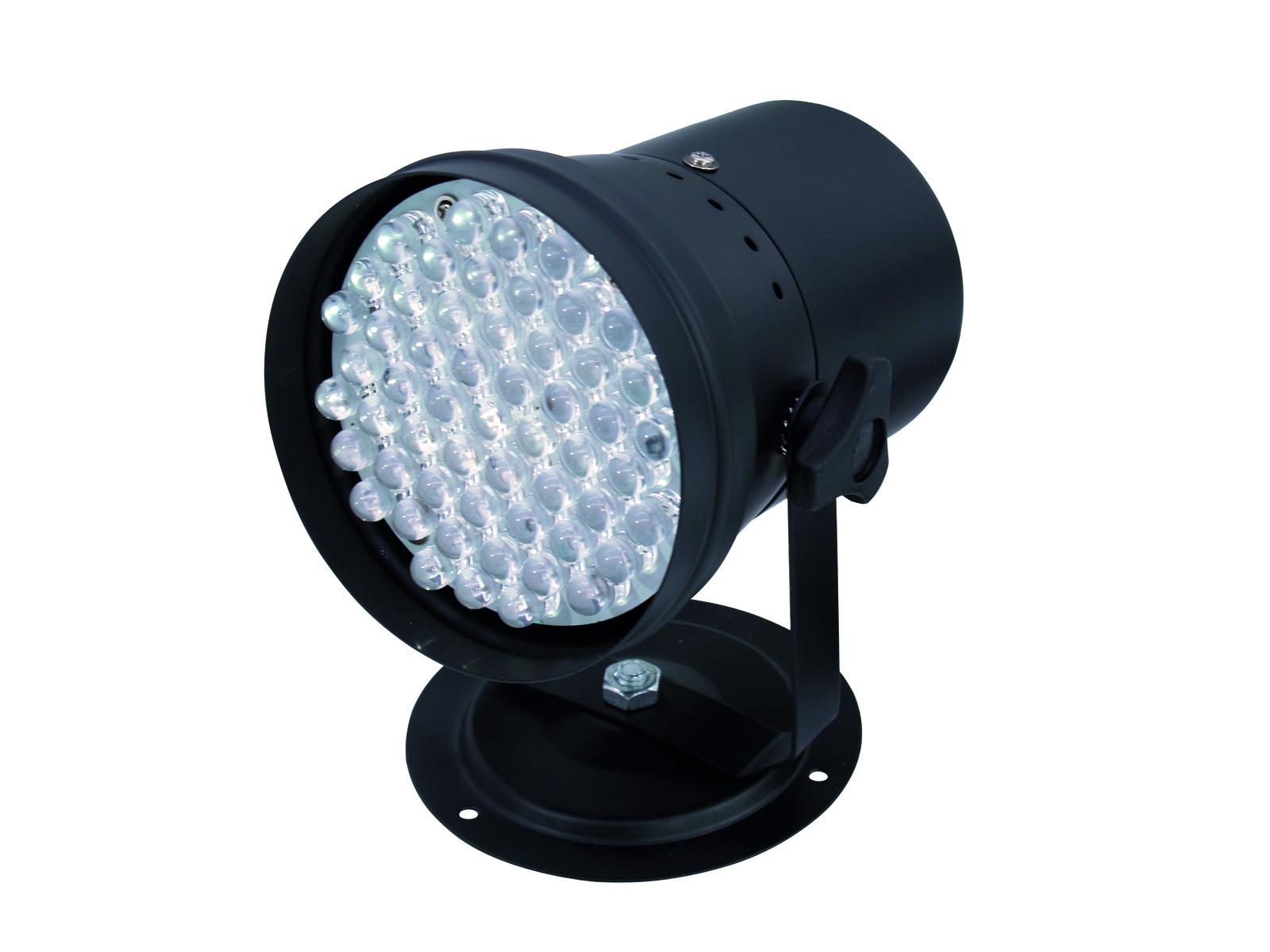 Reflektor LED PAR-36 RGB, černý, 55x 10mm LED