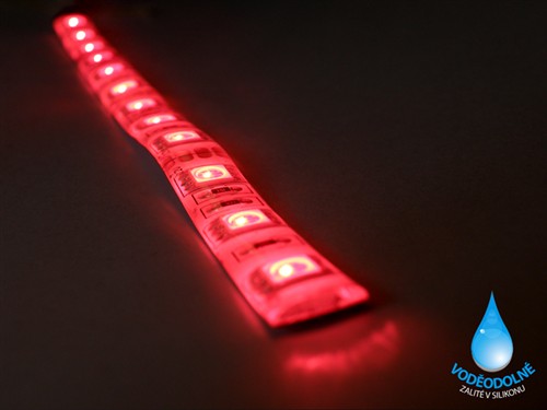 LED páska SMD3528, červená, 12V, 1m, IP54
