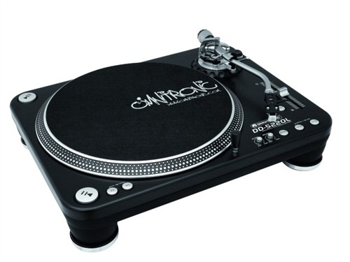 DJ gramofon s přímým náhonem, extrémně silný motor, černý