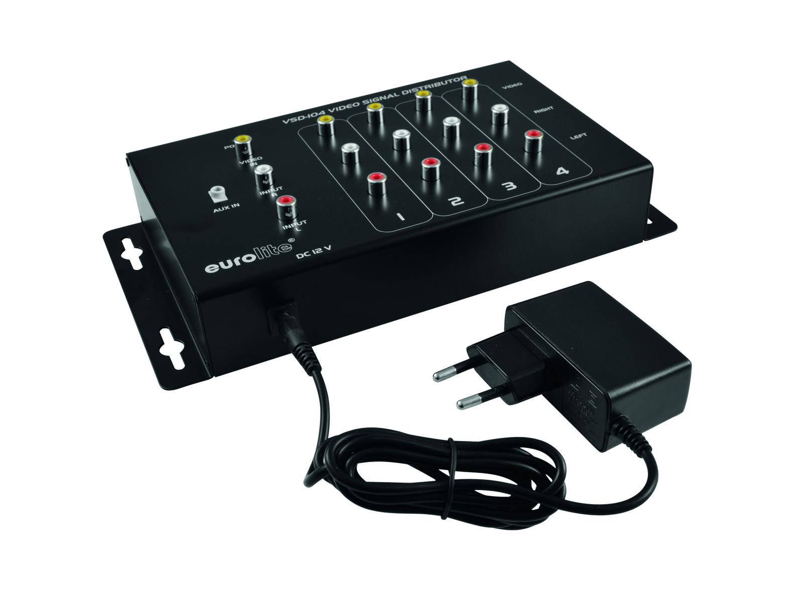 VSD-104 video distributor - AV 4-pásmový rozdělovac
