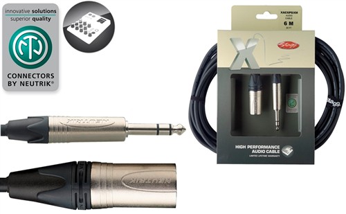 Stagg XAC6PSXM, kabel XLR/JACK, 6m