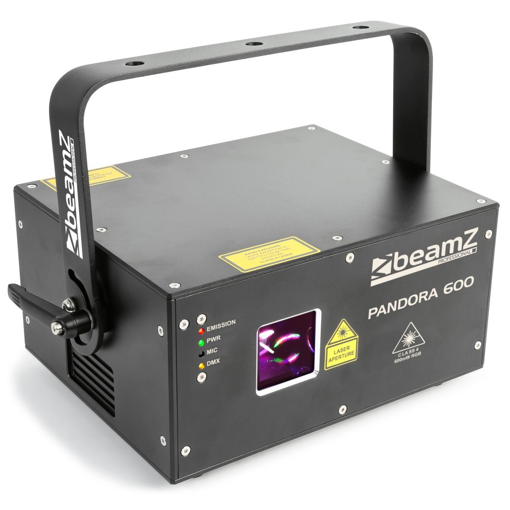 BeamZ Laser Pandora 600 TTL, 600 mW RGB, DMX, ILDA