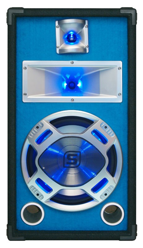 Skytec LED-1022 Discobox 3-pásmový reprobox s LED diodami 200W