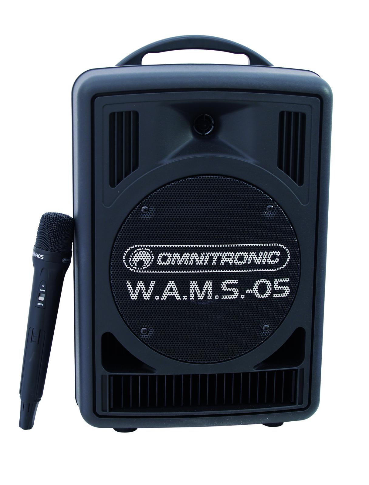 Omnitronic W.A.M.S-05, aktivní systém MP3, CD, UHF, 250W