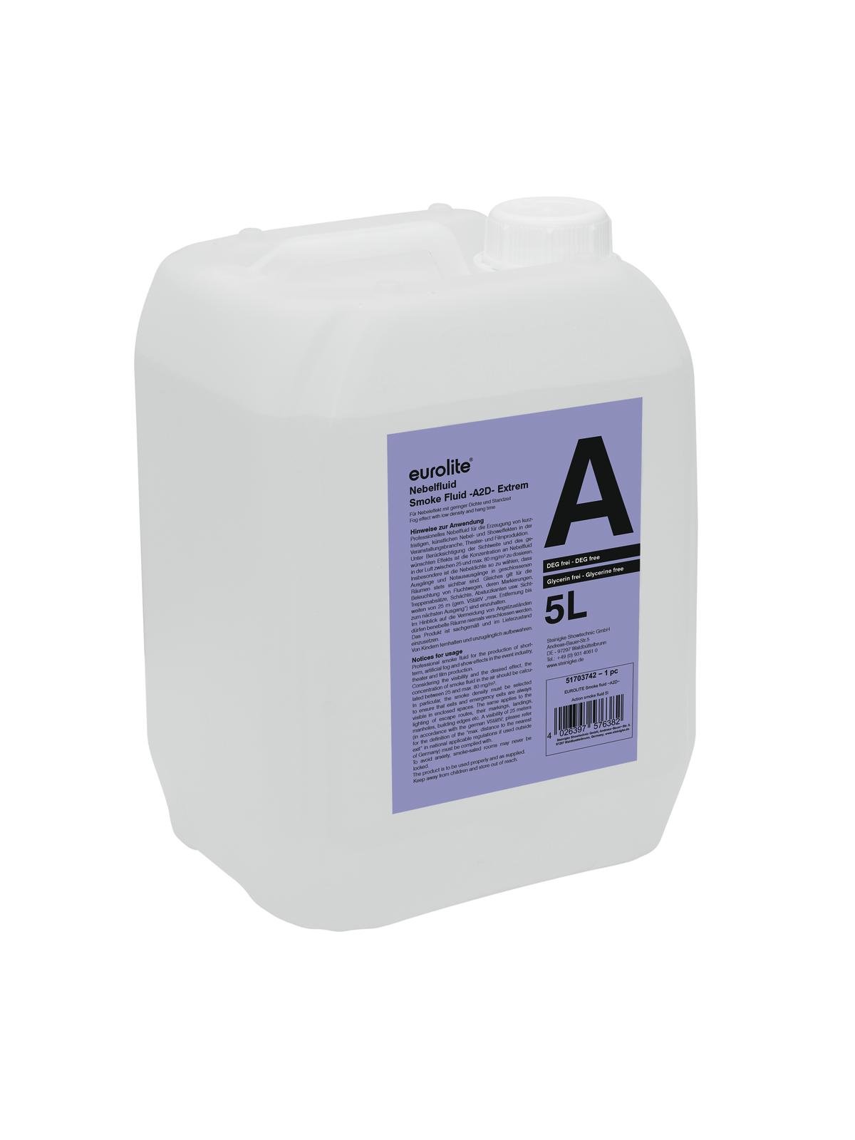 Eurolite náplň do výrobníku mlhy -A2D- Action smoke fluid 5l