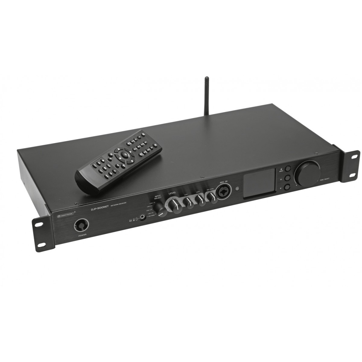 Omnitronic DJP-900NET Stereo přijímač se zesilovačem třídy D s internetovým rádi