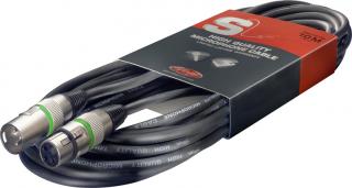Stagg SMC10 GR, mikrofonní kabel XLR/XLR, 10m, zelené kroužky