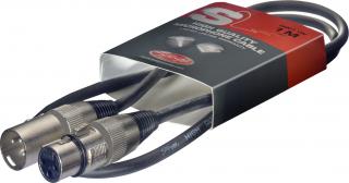 Stagg SMC1 GR, mikrofonní kabel XLR/XLR, 1m, zelené kroužky