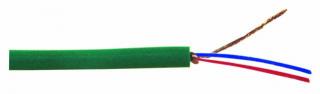 Omnitronic mikrofonní kabel, 2x 0,22qmm stíněný, zelený