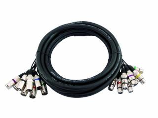 Snake kabel 8x XLR samice - 8x XLR samec, 3 m